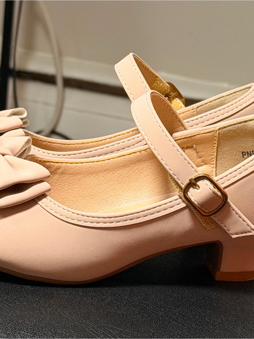 Girls' Pink Mary Jane Dress Shoes with Bow